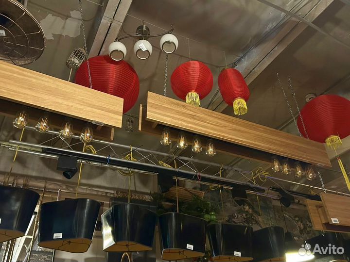 Светильник подвесной деревянный лофт