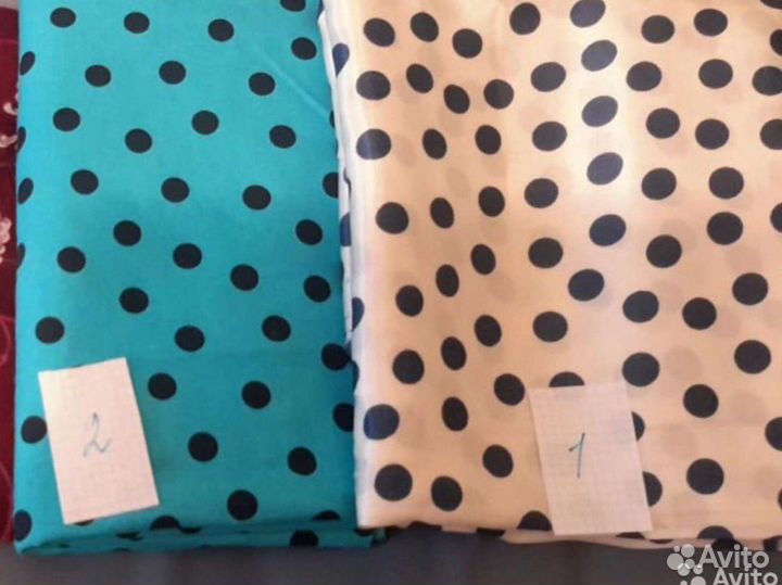 Отрезки ткани шелк, ситец