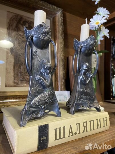 Антикварные подсвечники модерн, WMF