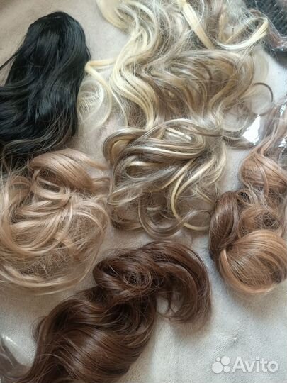 Продаются шиньоны накладные волосы на заколках