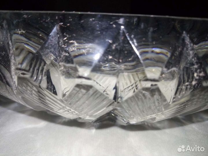 Хрустальный салатник(Чехословакия)