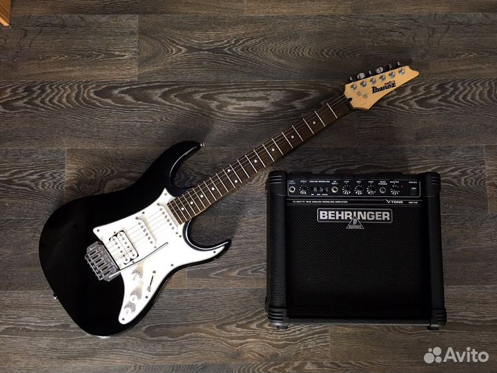 Электрогитара ibanez Gio Комбоусилитель Behringer
