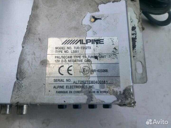 Alpine процессор TV тюнер TUE - T252TX