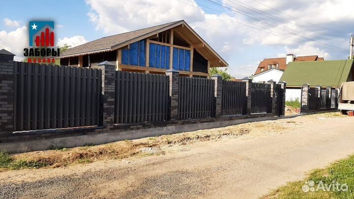 Забор из профнастила / штакетник / 