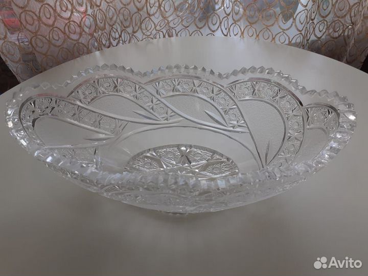 Ваза хрустальная, ладья