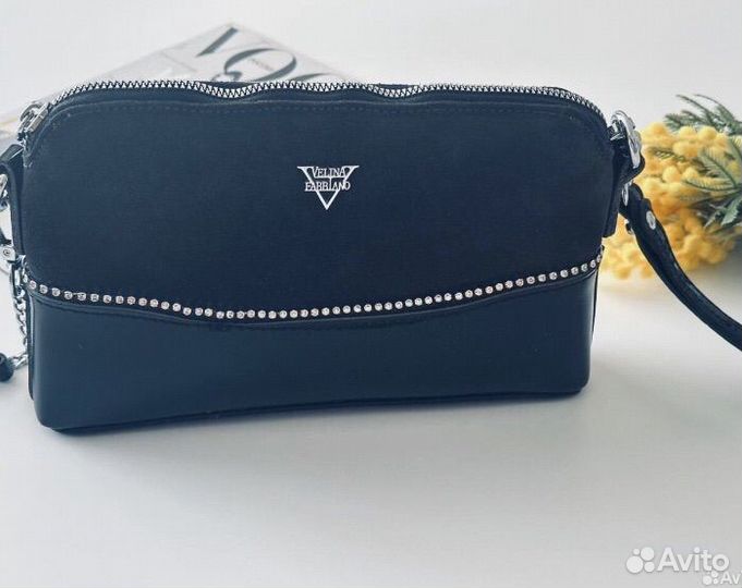 Сумка женская через плечо натуральная замша