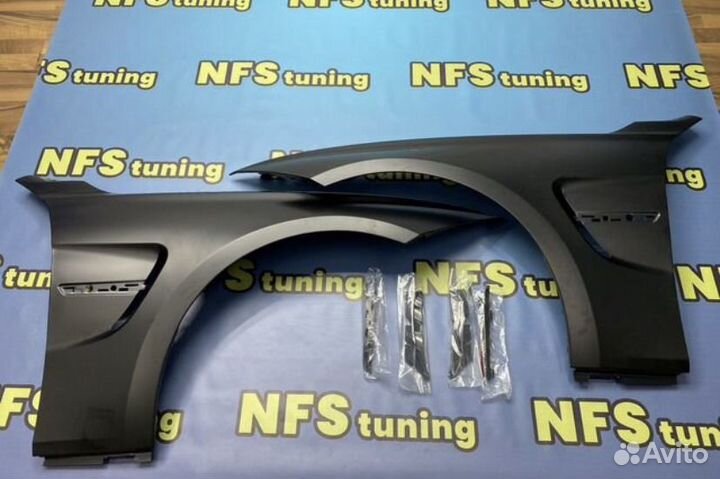 Крылья для BMW F30 M3 в сборе с жабрами под окрас