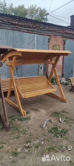 Качель люкс из массива сосны