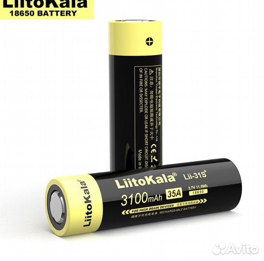 18650 высокотоковые LiitoKala 31 s 3100 mAh
