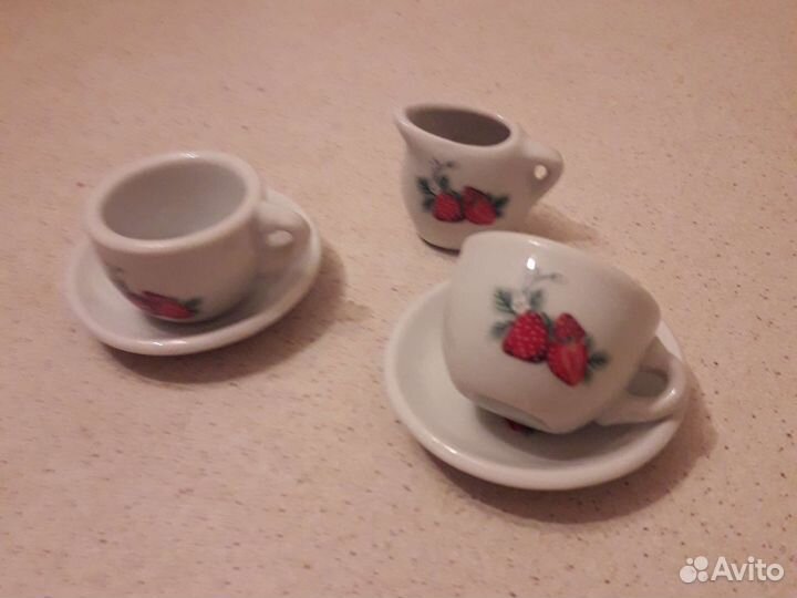 Игровой фарфоровый чайный набор для кукол