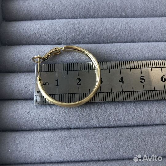 Серьги кольца конго матовые BVE 113