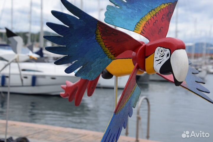 Флюгер попугай от кротов и отпугивания птиц