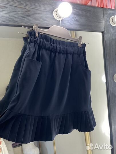 Юбка школьная синяя