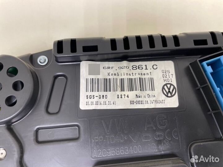 Панель приборов Volkswagen Polo cwvb (1600CC