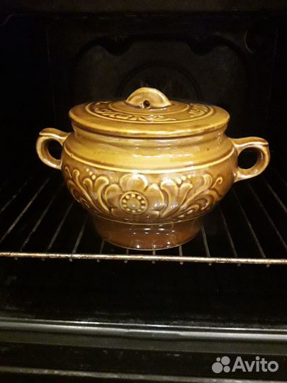 Керамический горшок для запекания объем 2 литра