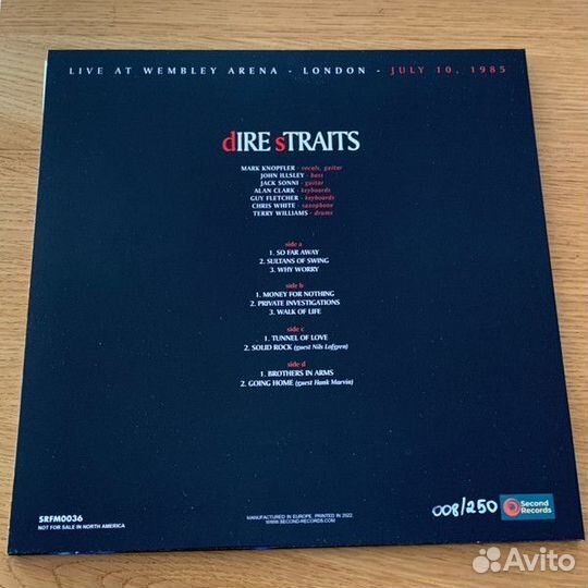 Виниловая пластинка dire straits - live AT wembley