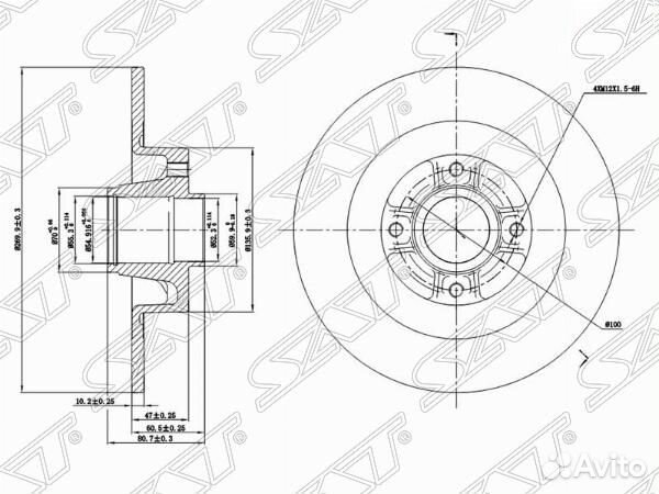 Диск тормозной (Зад) Renault Megane 02-06 / Scenic 03-06