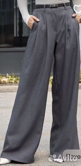 Брюки палаццо серые 46 размер