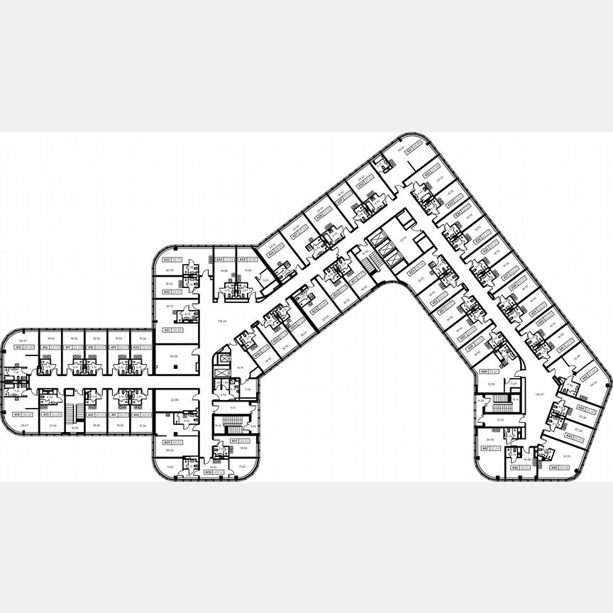 1-к. апартаменты, 51,9 м², 4/15 эт.