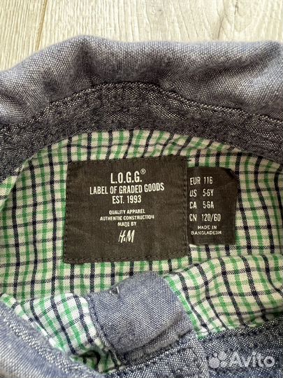 Джинсовая рубашка hm 116