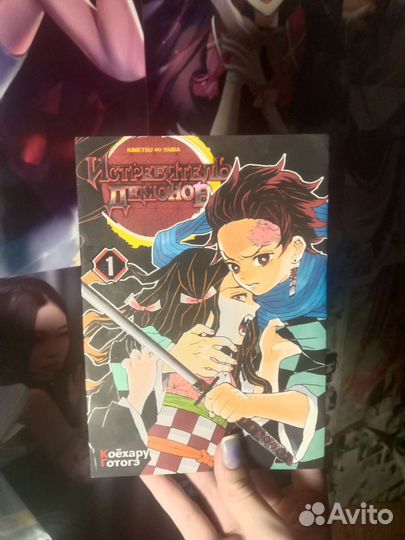 Клинок, рассекающий демонов манга 1 том