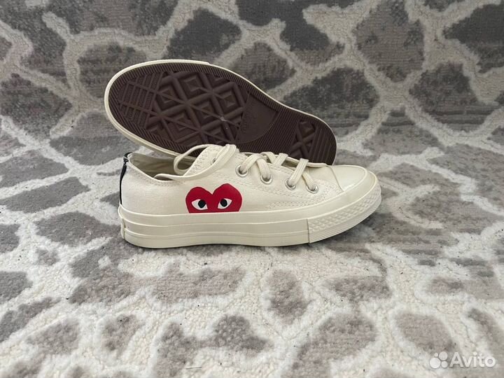 Кеды Converse Comme des Garçons Play белые