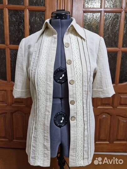 Льняная рубашка женская