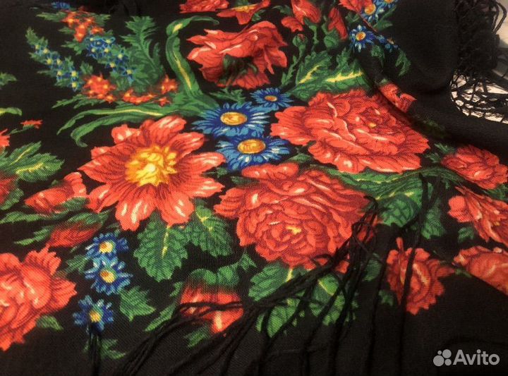 Платок- шаль павлопосадский СССР