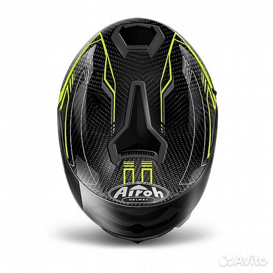 Шлем интеграл St 701 черно-желтый карбон