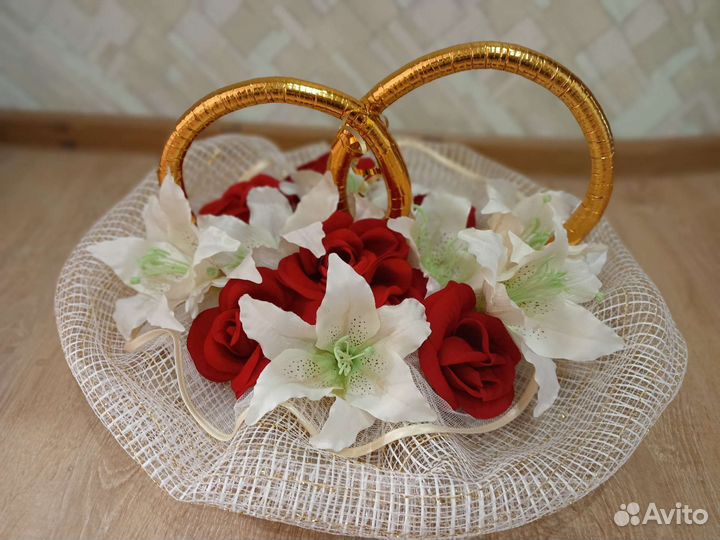 Кольца на машину свадебные