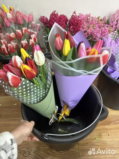 Тюльпаны и гиацинты к 8 марта