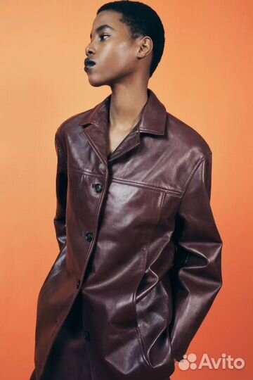 Кожаная куртка Zara ZW Collection