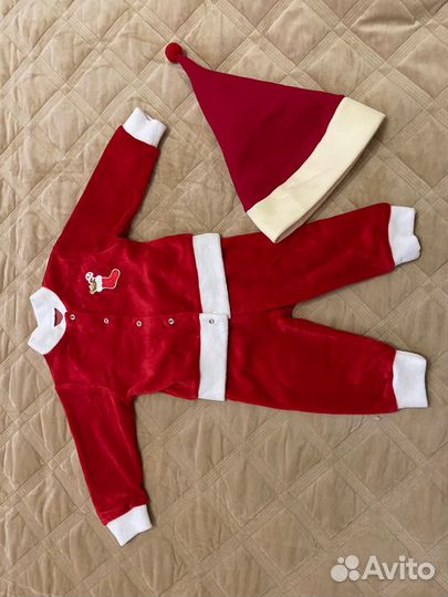 Новогодний костюм санты для малыша