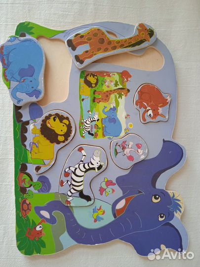 Пазлы-вкладыши, рамка-вкладыш деревянные