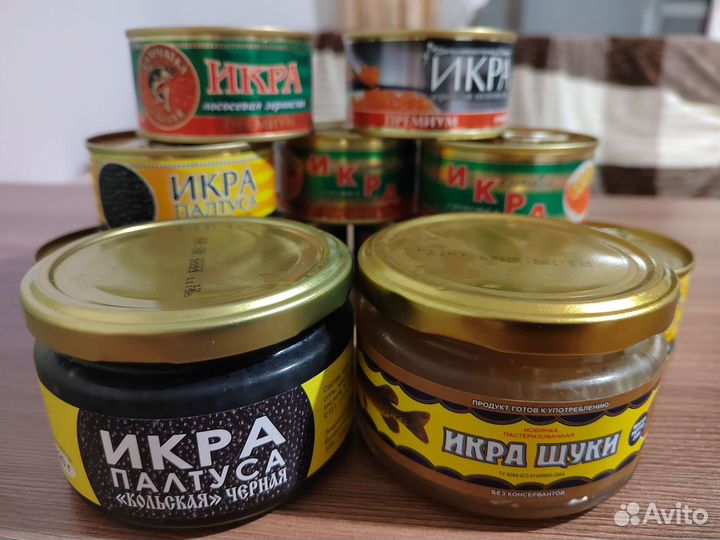 Икра красная,Икра палтуса,икра щуки