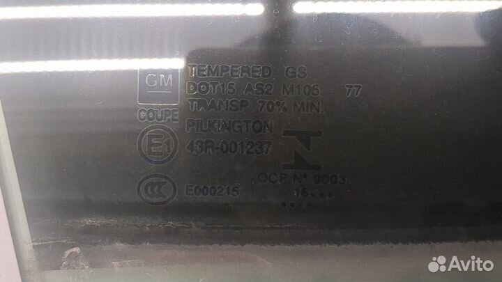 Стекло боковой двери Chevrolet Camaro, 2017