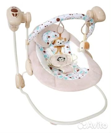 Качели для новорожденных + коврик разв