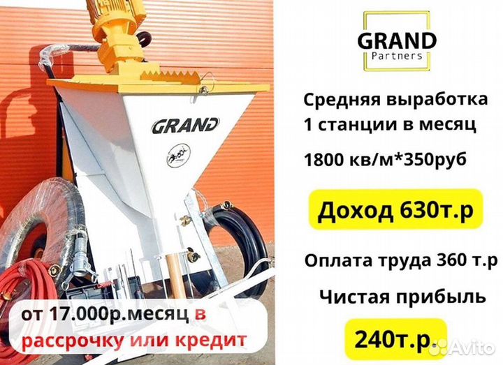 Штукатурная станция с заказами