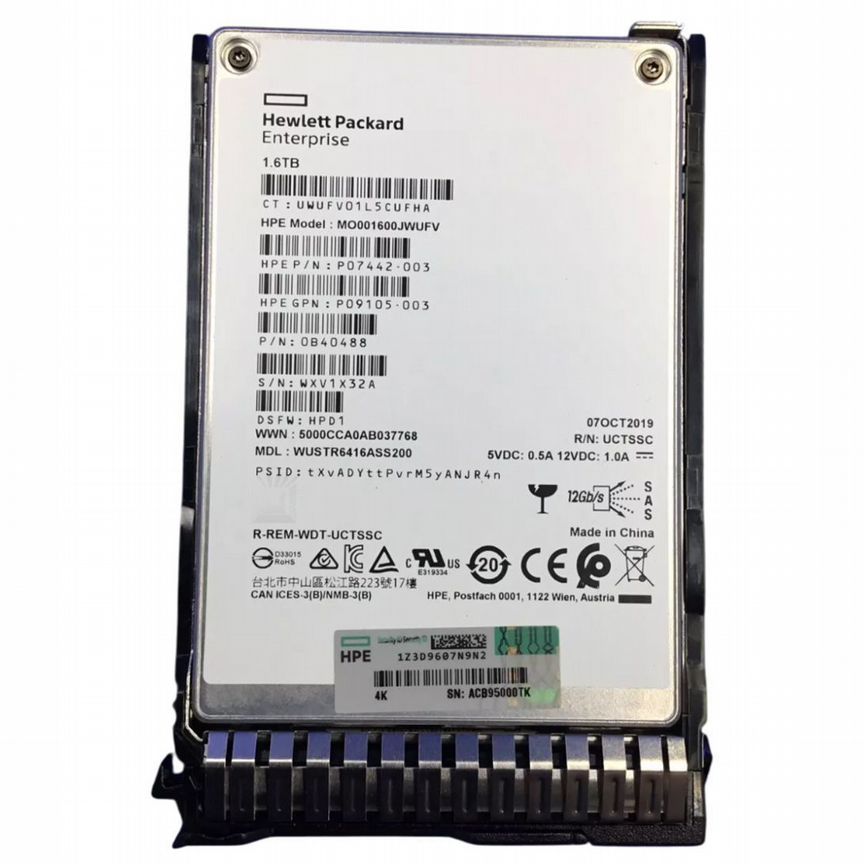 [P09105-008] Жесткий Диск Hp 1,6tb Sas 2,5" Ssd P09105-008