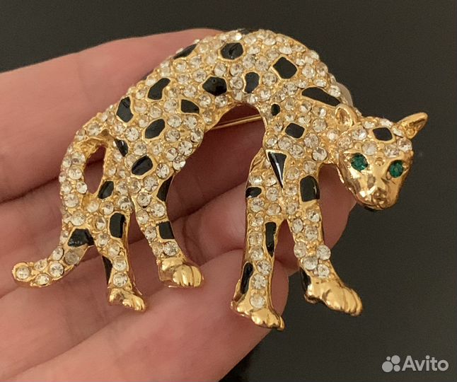 Винтаж Броши Леопард, пудель, совы, черепаха