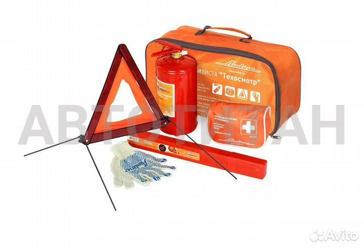 Набор автомобилиста Техосмотр (Знак ат-02+Аптечка