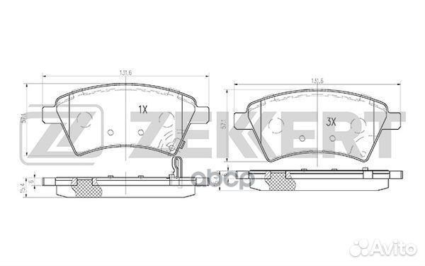 Колодки торм. диск. передн. Fiat Sedici (FY ) 0