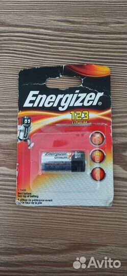 Батарейки литиевые Energizer 123