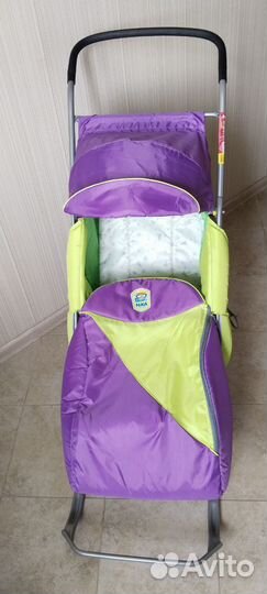 Санки-коляска Nika Тимка Комфорт 2 с колёсами