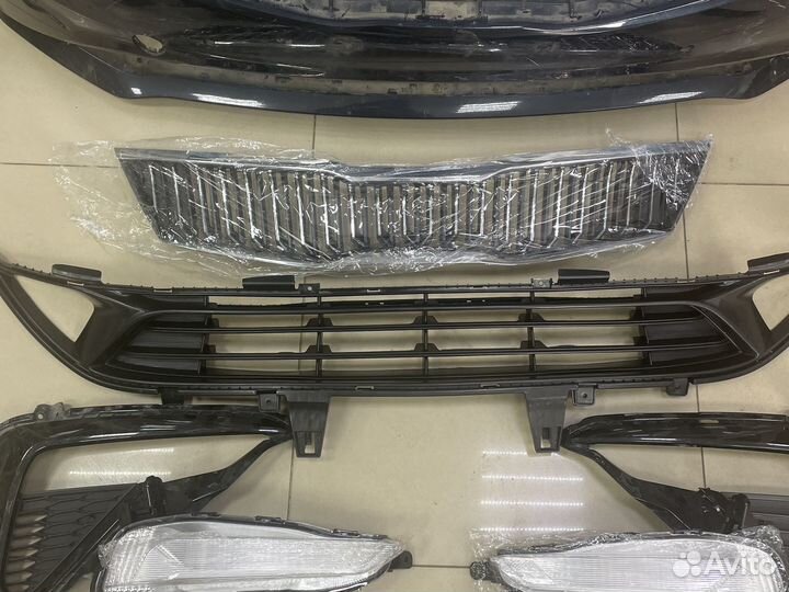 Передний бампер kia optima 4 рестайлинг в сборе
