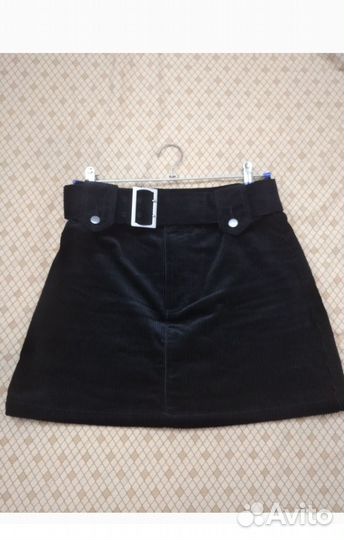 Юбка черная вельветовая