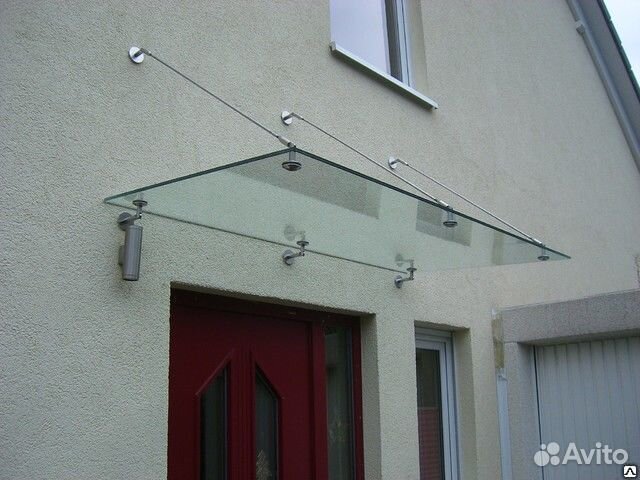 Козырек стеклянный триплекс 6+6 мм