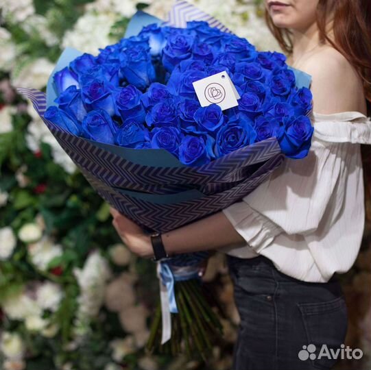 Синие розы Доставка цветов