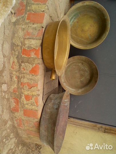 Таз латунный антикварный