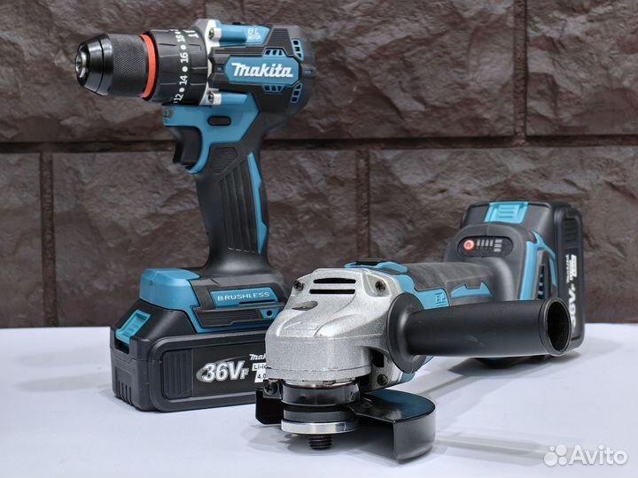 Набор инструментов Makita 2в1 ушм + шуруповерт